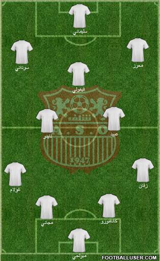 Amel Saad Olympic Chlef 4-3-3 football formation