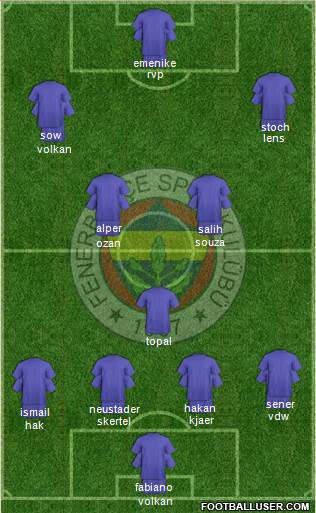 Fenerbahçe SK Formation 2016