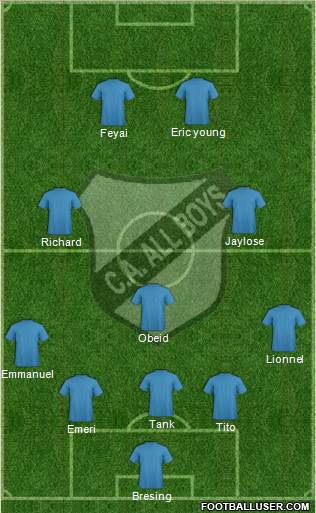 All Boys Formation 2016