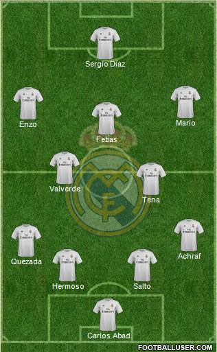 R. Madrid Castilla Formation 2016