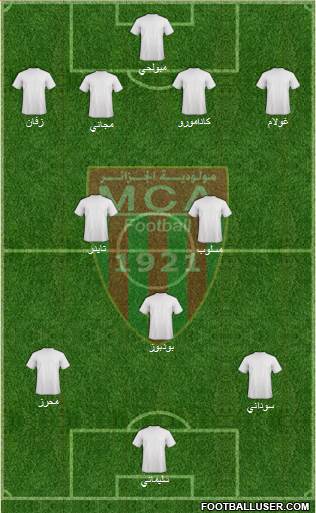 Mouloudia Club d'Alger 4-2-3-1 football formation