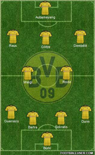 Borussia Dortmund Formation 2016