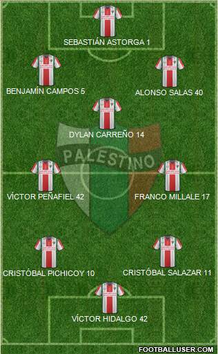 CD Palestino S.A.D.P. Formation 2016