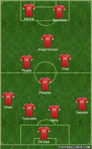 Manchester United Formation 2016
