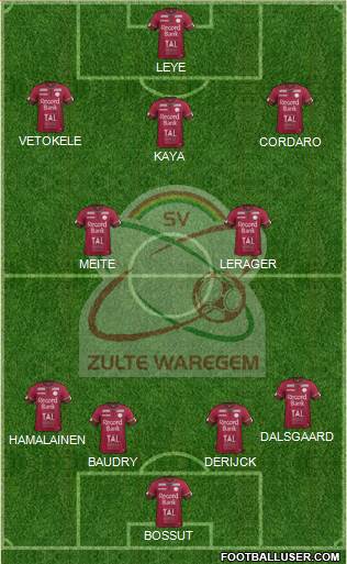 SV Zulte Waregem football formation