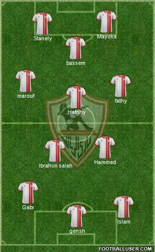 Zamalek Sporting Club Formation 2016