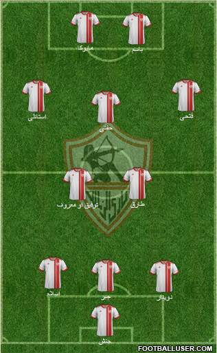 Zamalek Sporting Club Formation 2016