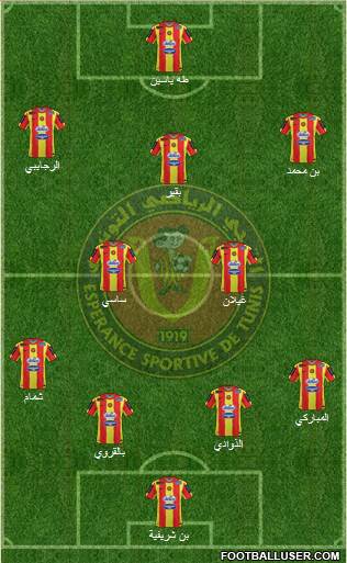 Espérance Sportive de Tunis 4-2-3-1 football formation