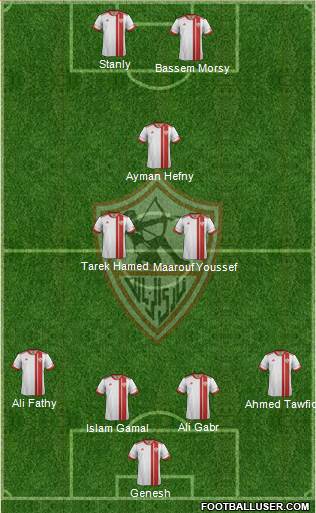 Zamalek Sporting Club Formation 2016