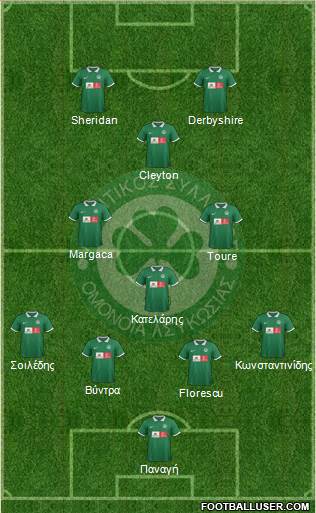 AS Omonoia Nicosia football formation