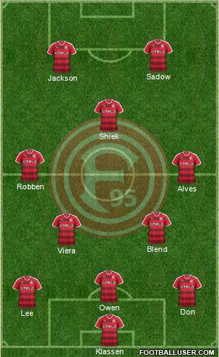 Fortuna Düsseldorf Formation 2016