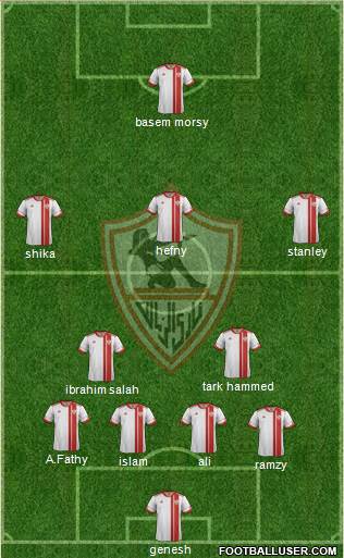 Zamalek Sporting Club Formation 2016