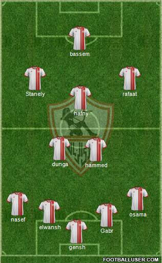 Zamalek Sporting Club Formation 2016