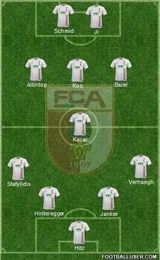 FC Augsburg Formation 2016
