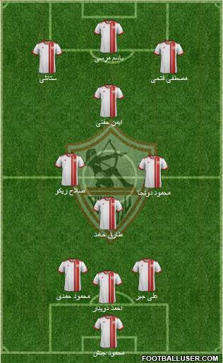 Zamalek Sporting Club Formation 2016