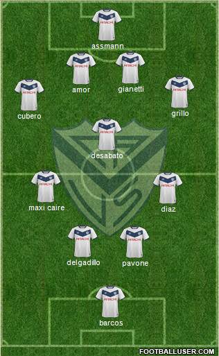 Vélez Sarsfield Formation 2016