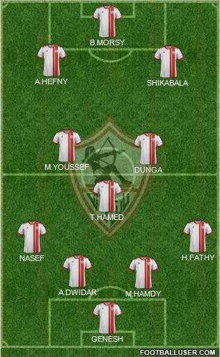 Zamalek Sporting Club Formation 2016
