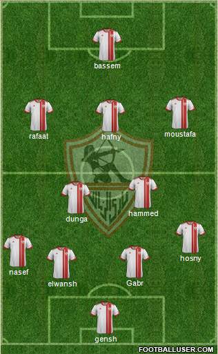 Zamalek Sporting Club Formation 2016