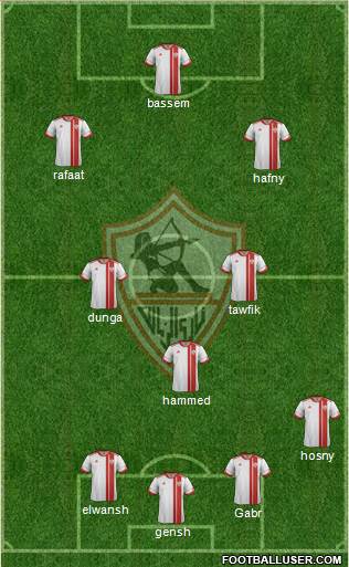 Zamalek Sporting Club Formation 2016