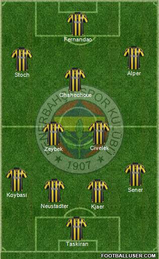 Fenerbahçe SK Formation 2016