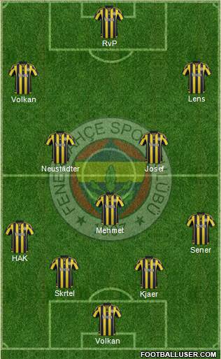 Fenerbahçe SK Formation 2016