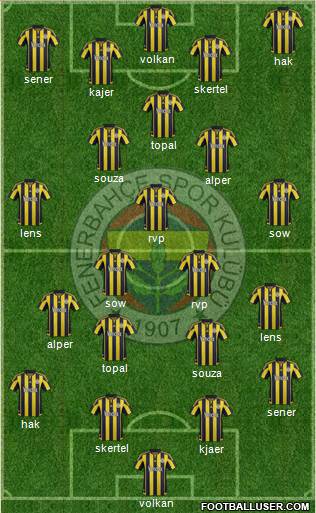 Fenerbahçe SK Formation 2016