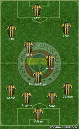 Fenerbahçe SK Formation 2016