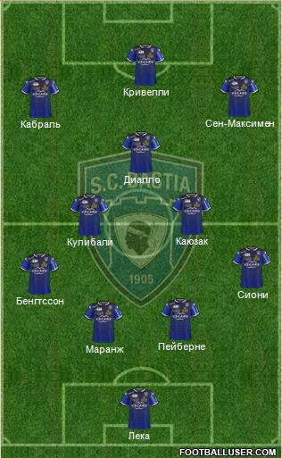 Sporting Club Bastia Formation 2016