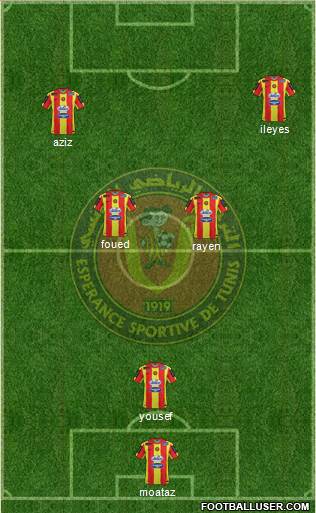 Espérance Sportive de Tunis 4-4-2 football formation