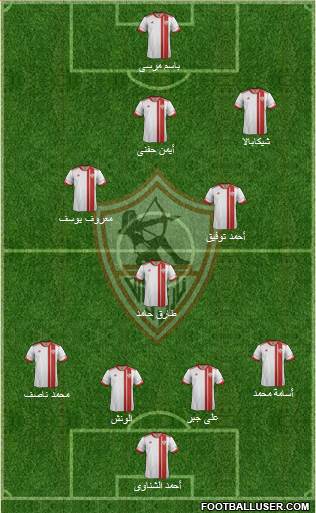 Zamalek Sporting Club Formation 2016