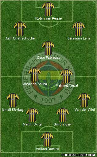 Fenerbahçe SK Formation 2016