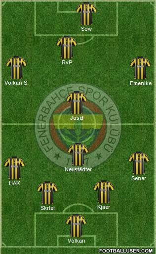 Fenerbahçe SK Formation 2016