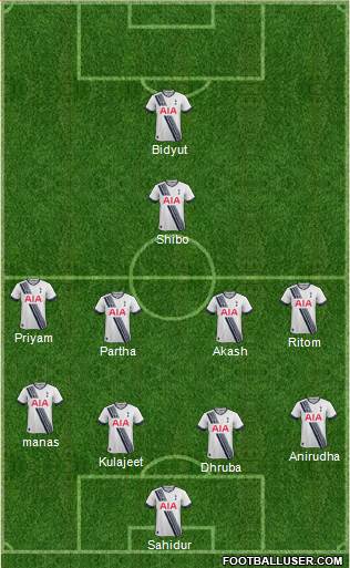 Tottenham Hotspur Formation 2016