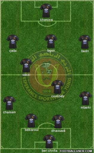 Espérance Sportive de Tunis 4-2-3-1 football formation