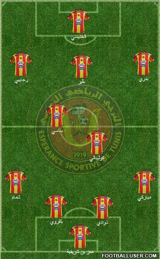 Espérance Sportive de Tunis 4-2-3-1 football formation