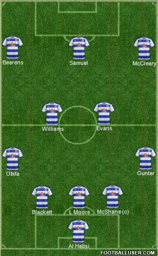 Reading 3-4-3 football formation