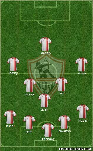 Zamalek Sporting Club Formation 2016