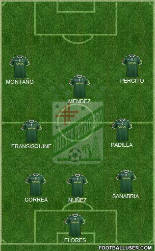 C Oriente Petrolero football formation