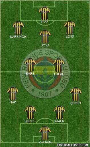 Fenerbahçe SK Formation 2016