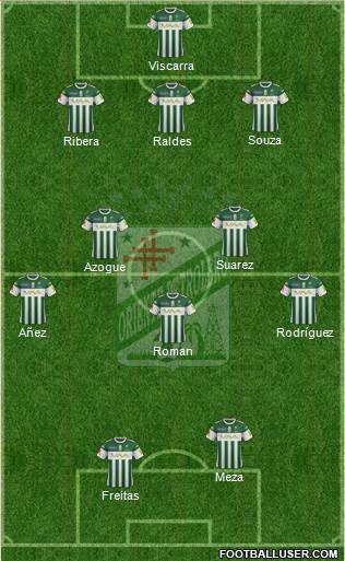 C Oriente Petrolero football formation