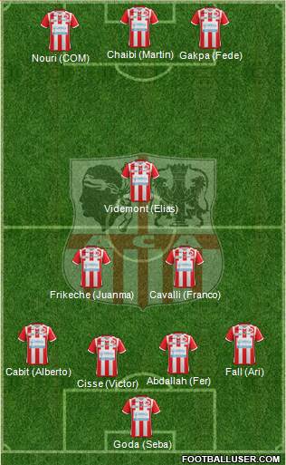 Athletic Club Ajaccien Football 3-5-1-1 football formation