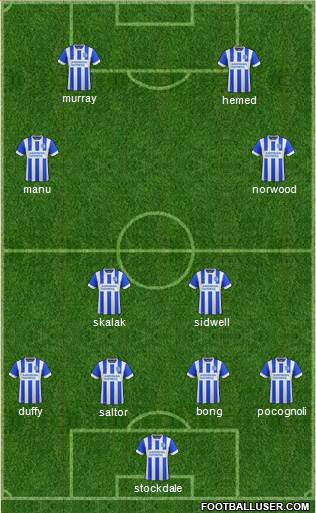 Brighton and Hove Albion Formation 2016