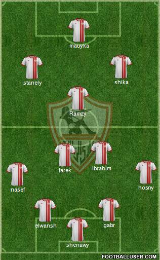 Zamalek Sporting Club Formation 2016