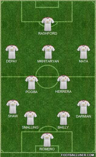 Manchester United Formation 2016