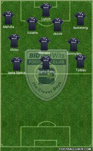 Bidvest Wits Formation 2016