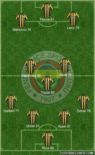 Fenerbahçe SK Formation 2016