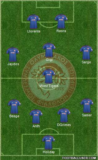 Olympiakos SF Piraeus Formation 2016