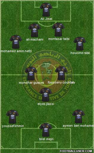 Espérance Sportive de Tunis 5-4-1 football formation