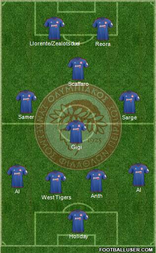Olympiakos SF Piraeus Formation 2016