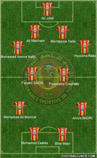 Espérance Sportive de Tunis 4-4-2 football formation